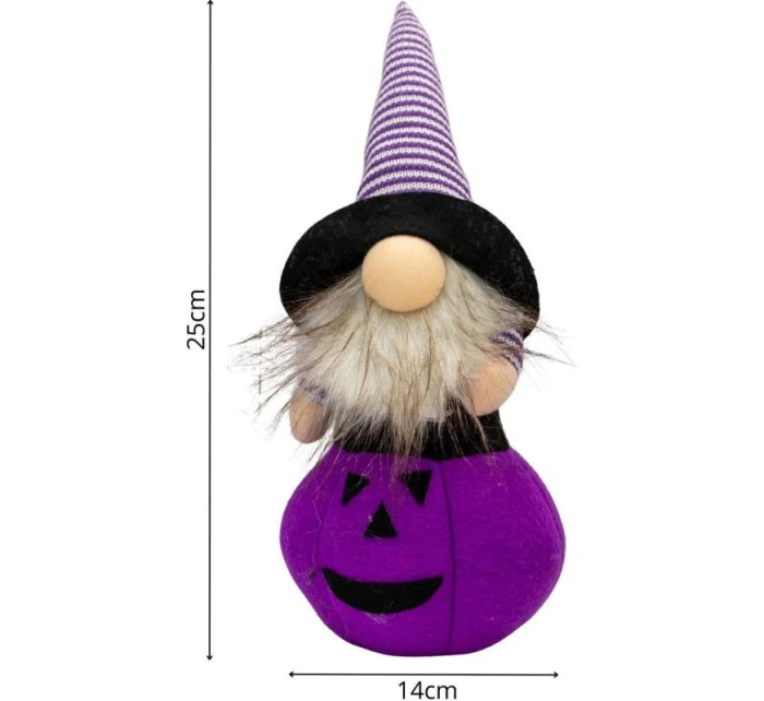 DÝNĚ DEKORATIVNÍ FIGURKA 25CM LED HALLOWEEN FIALOVÁ