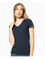 K Dámské piqué tričko s V výstřihem 20.K oxford model 22508595 - Kariban K Dámské piqué tričko s V výstřihem 20.K oxford model 22508595 - Kariban