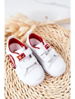 Dětské Tenisky Se Suchým Zipem Bíle-červené Taxi Dětské Tenisky Se Suchým Zipem Bíle-červené Taxi