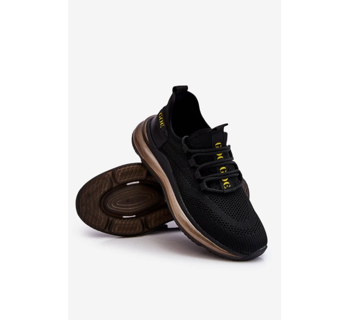 Nazouvací pánská sportovní obuv model 21611343 Černá - Goe Nazouvací pánská sportovní obuv model 21611343 Černá - Goe