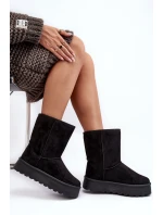Dámské sněžné boty zateplené kožešinou Černá Abrams Dámské sněžné boty zateplené kožešinou Černá Abrams