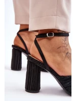 Módní Sandály S Mašlí Na Podpatcích Černe Callum Módní Sandály S Mašlí Na Podpatcích Černe Callum