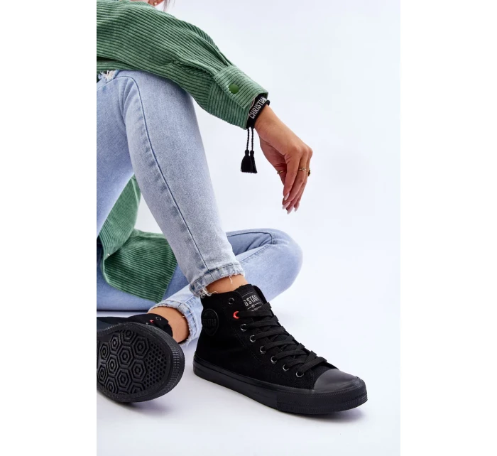 Dámské klasické vysoké tenisky Big Star T274033 Černé Dámské klasické vysoké tenisky Big Star T274033 Černé