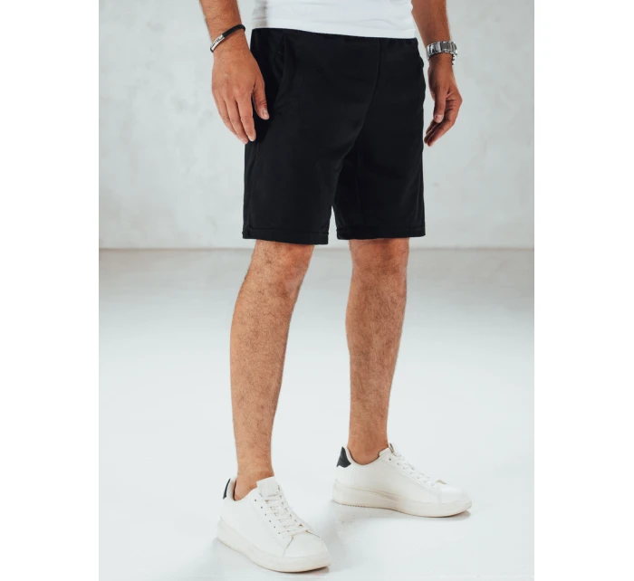 Pánské černé teplákové šortky FashionStreet SX2512 Pánské černé teplákové šortky FashionStreet SX2512