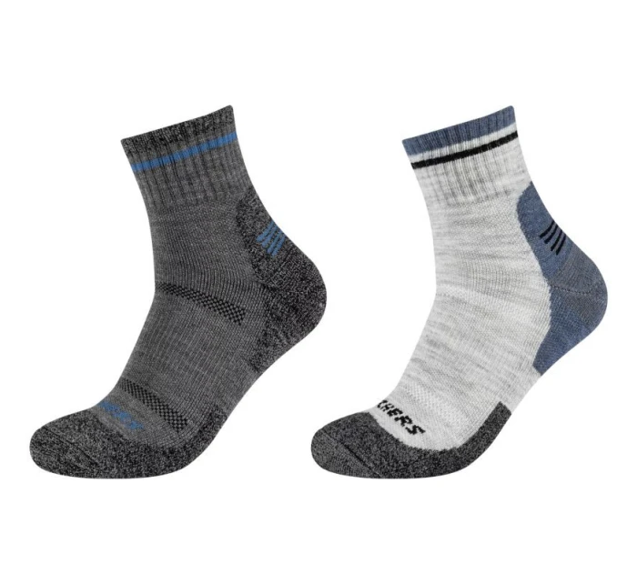 Pánské vlněné ponožky Trail Wool Quarter Socks Grey 3942 model 21387934 - Skechers