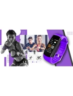 GIEWONT Black and Purple 2 Strap Smartwatch GW200-3