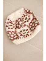 Dámská zimní vlněná čepice s ozdobnými krystalky K399 černá