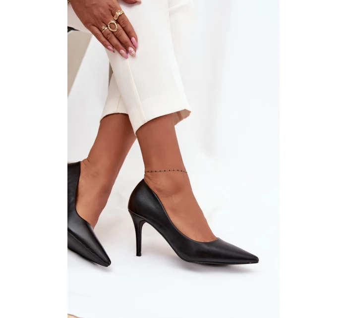 Dámské lodičky z eko kůže Černé model 21711410 - Boto