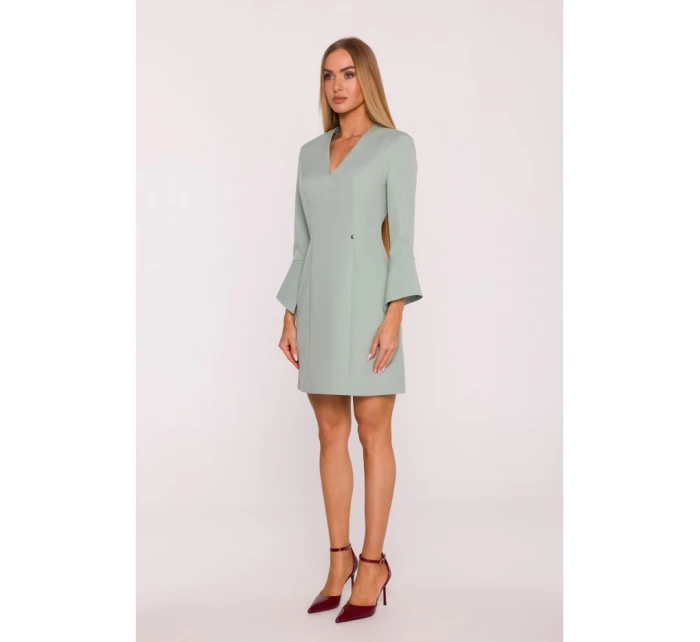 model 21296043 Šaty s širokými manžetami mátové - Moe model 21296043 Šaty s širokými manžetami mátové - Moe
