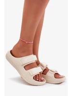 Dámské pěnové pantofle s pásky Big Star – béžové Dámské pěnové pantofle s pásky Big Star – béžové