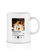 Personalizovaný klasický bílý keramický hrníček 300 ml s motivem přehrávače