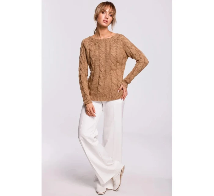Dámský svetr  Tmavě béžová  model 21299411 - Moe