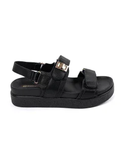 Krásné dámské černé  sandály platforma