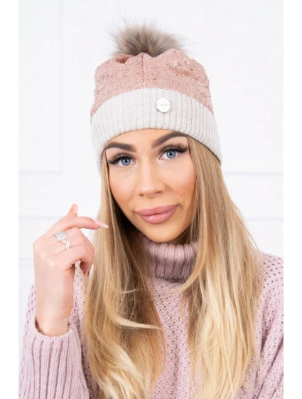 Čepice model 18747317 béžová - K-Fashion Čepice model 18747317 béžová - K-Fashion