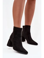 Dámské kotníkové boty na podpatku Inessa – černé Dámské kotníkové boty na podpatku Inessa – černé