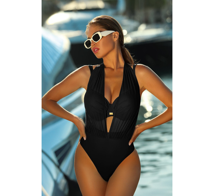 Dámské jednodílné plavky Fashion 23 S1093V-19 černé - Self