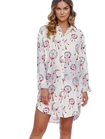 Dámská noční košile TM.4339 Ecru s potiskem - Doctor nap