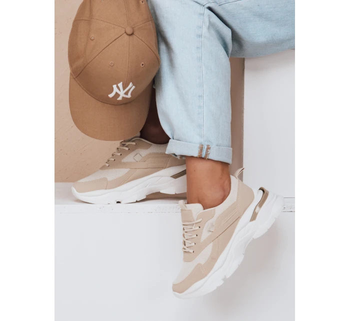 Dámské tenisky na platformě SPORTLITE beige FashionStreet ZY0608