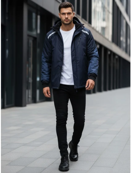 FashionStreet pánská tmavě modrá lyžařská bunda TX5129