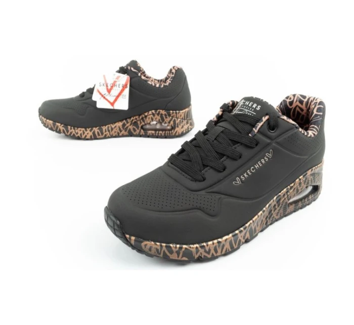 Skechers Uno-Loving Love dámské sportovní tenisky módní černé dámské boty