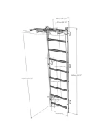 DŘEVĚNÝ KOVOVÝ GYMNASTICKÝ ŽEBŘÍK S KOVOVOU TYČÍ BENCHK 721W DŘEVĚNÝ KOVOVÝ GYMNASTICKÝ ŽEBŘÍK S KOVOVOU TYČÍ BENCHK 721W