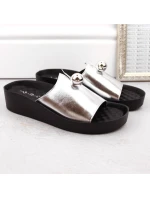 Dámské ažurové sandály béžové model 21904482 - Sabatina