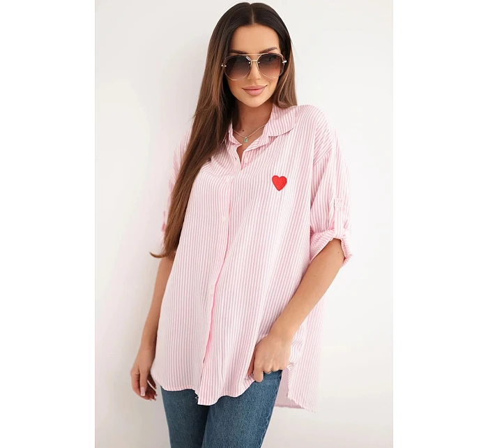 Dámská viskózová košile s krajkovými rukávy a límečkem béžová