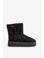 Vysoké dámské sněhule na platformě Big Star OO274898 černé