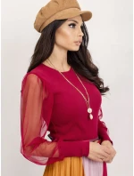 Bluzka RV BZ model 21858896 bordowy - FPrice Bluzka RV BZ model 21858896 bordowy - FPrice