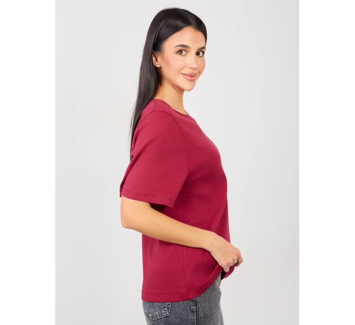 T shirt RV TS model 21888959 bordowy - FPrice T shirt RV TS model 21888959 bordowy - FPrice