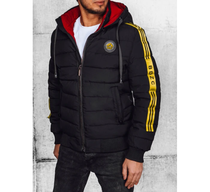 Pánská prošívaná bunda černá FashionStreet TX4649