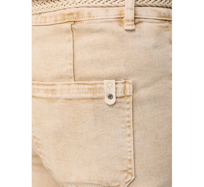 Jeansy damskie wide leg z wysokim stanem beżowe model 22120950 - FashionStreet