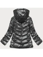 Stříbrná prošívaná bunda pro přechodné období model 17121593 - S'WEST Stříbrná prošívaná bunda pro přechodné období model 17121593 - S'WEST