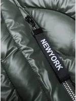 Dámská zimní bunda v army barvě s odepínací kapucí S'west (B8180-11)