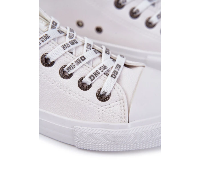 Pánské kožené tenisky Big Star KK174052 Bílá Pánské kožené tenisky Big Star KK174052 Bílá