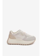 Zateplené dámské sneakersy na platformě Big Star SS274008 HI-POLY SYSTEM světle béžové Zateplené dámské sneakersy na platformě Big Star SS274008 HI-POLY SYSTEM světle béžové