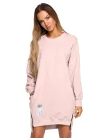 M676 Svetrová tunika se zipy - černá