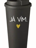 JÁ VÍM. - černý termohrnek 475 ml