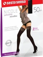 Dámské samodržící punčochy Nicole 50 DEN - Sesto Senso