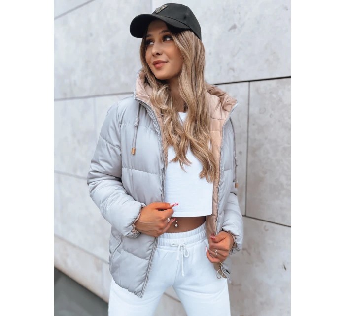 Dámská oboustranná péřová bunda VICTORIA SNUG šedá FashionStreet TY3696 Dámská oboustranná péřová bunda VICTORIA SNUG šedá FashionStreet TY3696