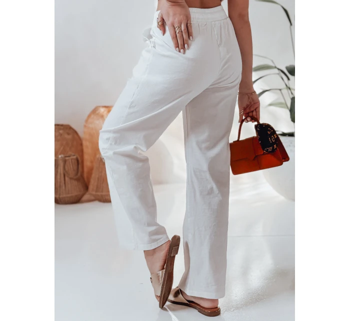 Dámské ležérní kalhoty s širokými nohavicemi BOHO DAY white FashionStreet UY2652