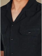 Pánské tričko s krátkým rukávem černé FashionStreet KX1084