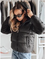 Dámská krátká péřová bunda GLAMVO s kapucí černá FashionStreet TY4950 Dámská krátká péřová bunda GLAMVO s kapucí černá FashionStreet TY4950