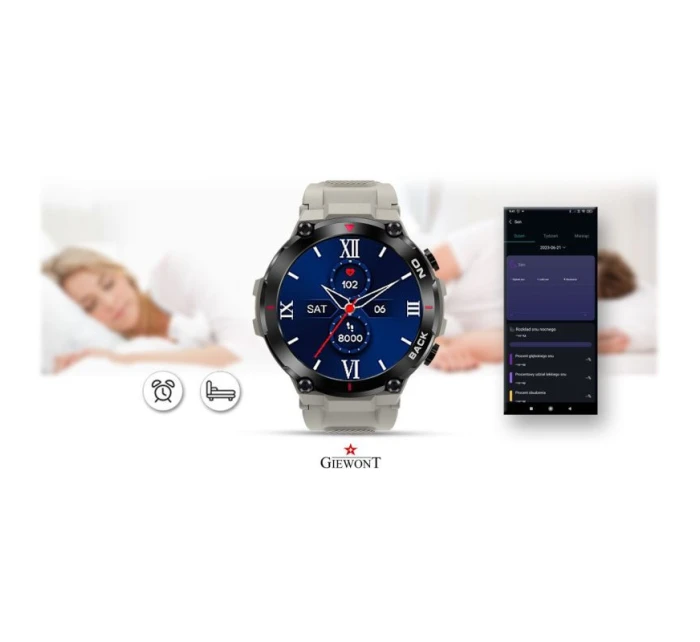 GIEWONT Pioneer GPS smartwatch GW460-3 - Světlý kámen