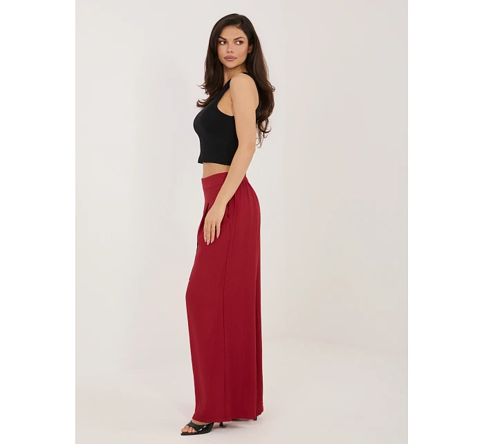 Kalhoty D60103M62449E3 tmavě červená