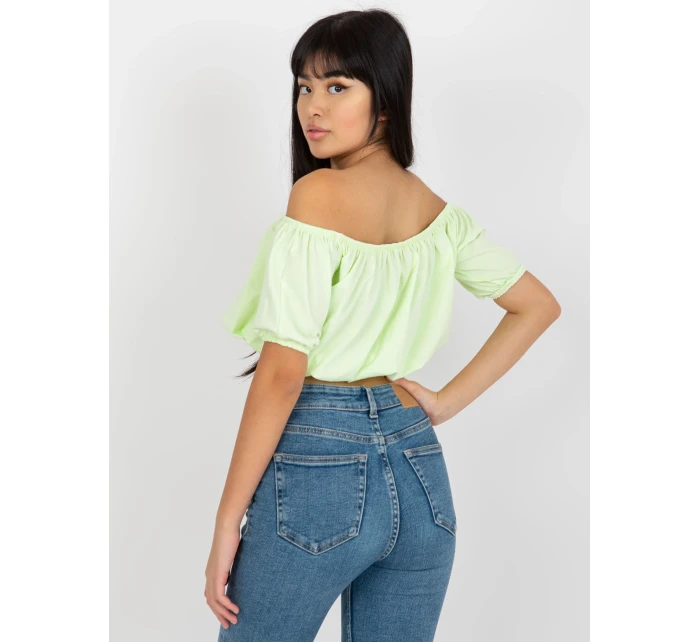 Dámská halenka EM BZ HS 20 257.40x mentolová - FPrice Dámská halenka EM BZ HS 20 257.40x mentolová - FPrice