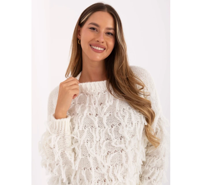 Sweter MI SW model 21314456 ecru - FPrice Sweter MI SW model 21314456 ecru - FPrice