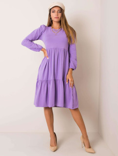 RUE PARIS Světle fialové bavlněné šaty