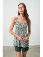 Dámské pyžamo Tmavě zelená vzor model 18972788 - Vamp Dámské pyžamo Tmavě zelená vzor model 18972788 - Vamp