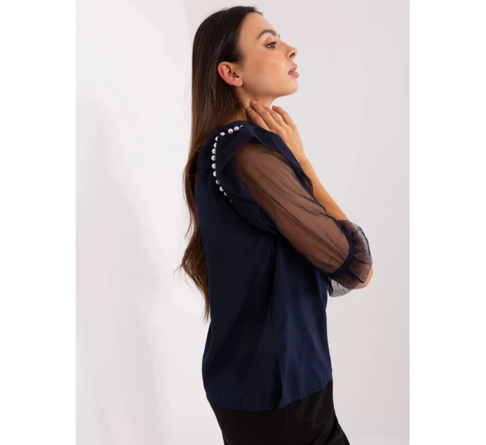 Dámská halenka LK BZ model 21402152 Tmavě modrá Lakerta - FPrice